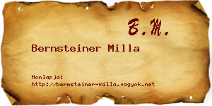 Bernsteiner Milla névjegykártya